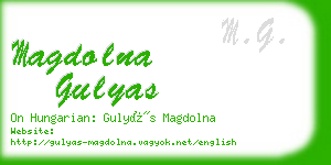 magdolna gulyas business card